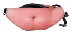 Creative Funny Anti-harassment Artificial Beer Belly Shape Outdoor Bags, Multifunctional Portable Unisex Sports Belly Waist Bag