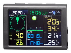 Finnish thermometer 7860 weather station with color display, wind and rain