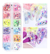 HST 12 galler/box Nagelglitterpulver