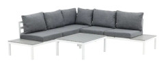 Odense loungeset 2 delar grå,vit.
