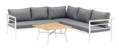 Mexico loungeset 2 delar grå,vit,teak.