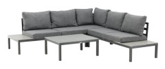 Odense loungeset 2 delar grå,svart.