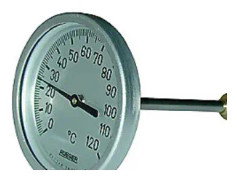 Termometer Type TC 65mm - M/125mm Føler