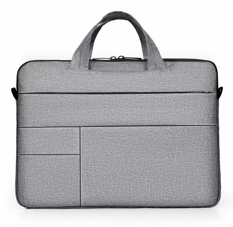 Laptopväska med flera fickor Grå 15.6 inch