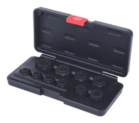 KS TOOLS spiralprofilmuttersats, 10 delar, M8-M19 (913.3880)