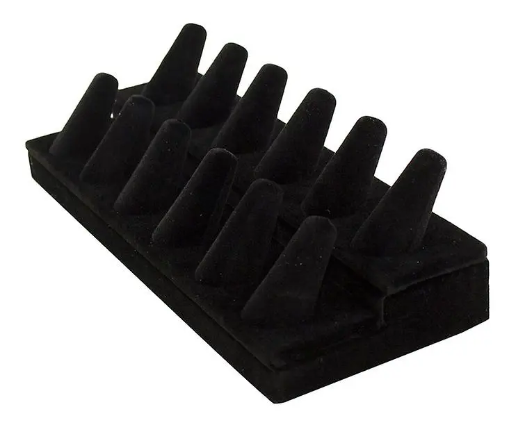 Flockad ring display stativ
