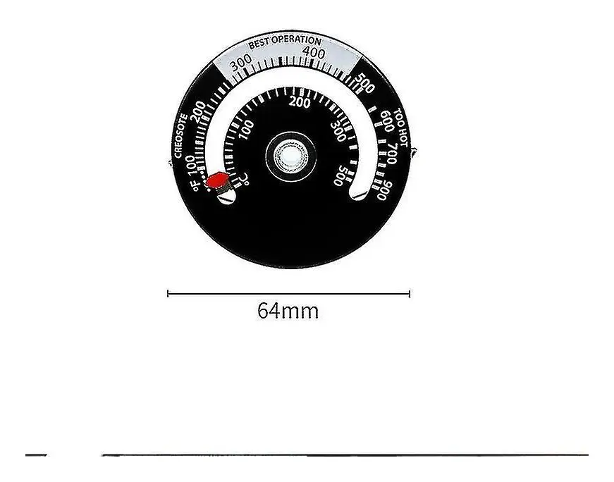 Magnetisk vedspistermometer