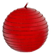 ARTMAN Christmas decorative candle Andalo Metallic red - bullet average 1pc