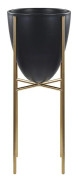 Växtställ Grön med Guld Järn 16 x 16 x 41 cm Inomhus Utomhus Metallblomkruka UV-beständig Modern Industriell Stående