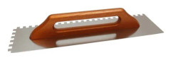 ROSTFRI STÅLSPACKEL MED TRÄHANDTAG 130*380MM TAND 6