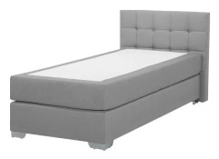Fabric EU Single Size Divan Bed Light Grey ADMIRAL