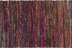 Beliani Cotton rug 160 x 230 cm multicolored black BARTIN