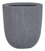 Blomkruka Grå Polyresin 33 x ø 31 cm Hög blomkruka Modern Minimalistisk Utomhus Inomhus Dekor Tillbehör