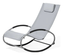 Beliani Garden Rocking Chair Light Blue CAMPO
