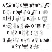 A Little Lovely Company Lightbox Letter Set Kids ABC Black