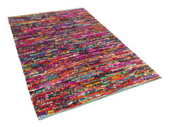 Beliani Cotton Rug 140 x 200 cm Multicolor BAFRA