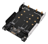SilverStone SST-SDP12 - 3,5 tum för 2x M.2 SATA och 1x M.2 NVMe SSD-monteringsfäste för SSD-adapter