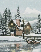 Ideyka Diamond mosaik - Snö tystnad 40x50cm