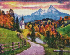 Ideyka Diamond mosaik - Höst tystnad 40x50cm