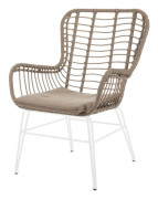 Trädgårdssoffa Ariki 63 x 67 x 97 cm Stål Vit