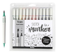 Sketch Marker - Basfärger - 1+2-5 mm - 12 st