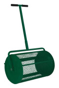 Kompostspridare i Metall 65.5 cm Trädgårdsspridare Torvmosse Matjord Sådd Gödsel Gödselspridning Trädgård Gräsmatta Gräsvård 80L Svart Grön + Handskar