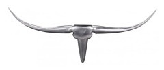 Rootz Bull horn S väggdekoration 74cm bred aluminium aluminium silver aluminium dekoration vägg horn design dekoration