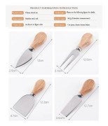 Fromage Cheese Knife Set | Ostknivuppsättning | Ostbräda Ostkniv | Bambuostkniv