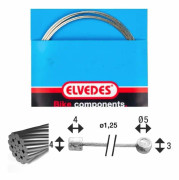 Överföringskabel 1x19 ledare rostfri Ø1,25mm med huvud N Ø4x4 Elvedes - silver - 2250 mm