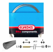 Överföringskabel 1x19 ledare rostfri Ø1.1mm med huvud N Ø2.5x10 Elvedes - silver - 3000 mm