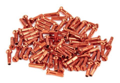 Set med 80 extra aluminium ekerhuvuden - orange - TU - Diameter 14G x 5/8" - Höjd 16mm - Säljes av 80