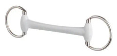 Olivbett till häst Beris - vit - 130 mm
