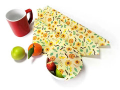 Bivaxduk naturlig matfolie av bivax Beeswax food wraps 6-pack