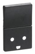 LAURITZ KNUDSEN LK FUGA Kåpa för uttag med strömbrytare med jord 1½ modul, Charcoal grey- I påse för DIY