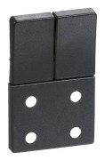 LAURITZ KNUDSEN LK FUGA Lock för dubbelt uttag med strömbrytare/jordkontakt 1½ modul, Charcoal grey- I påse för DIY
