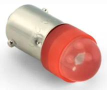 ELTECH AUTOMATION LED-lampan BA9S Ø10 mm, längd 25 mm 230V AC/DC, röd