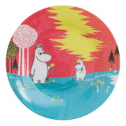Mumin Flat Tallrik Skog & Sjö, Röd