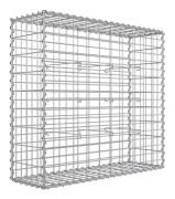 Gabion gjord av metalln�t 100 x 90 x 30 cm (L x B x H)