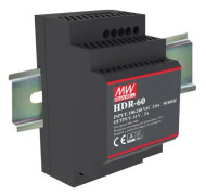 Strømforsyning, 1 faset, ind: 85-264V AC, ud: 24V DC, 2,5 A, 60 W