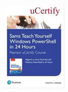 Sams Teach Yourself Windows PowerShell in 24 Hours Pearson uCertify Course Student Access Card