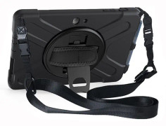 eSTUFF Defender Case - Skydd - robust - silikon, polykarbonat - svart - 10.5" - för Microsoft Surface Go, Go 2
