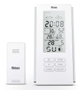 Mebus 40710, Vit, Inomhushygrometer, Inomhustermometer, Utomhushygrometer, Utomhustermometer, hygrometer, Termometer, hygrometer, Termometer, Batteri