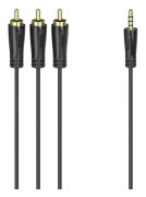 HAMA Kabel 4pin 3.5mm-3xRCA Guld Svart 3m