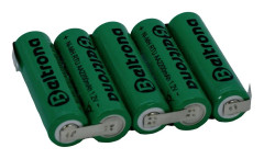 Beltrona RTU5AAZ Batteripaket Cellantal: 5 Batteristorlek: R6 (AA) Z-kontakt NiMH 6 V 2200 mAh