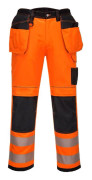 Portwest PW3 Hi-Vis Holster Pocket Safety Work Trousers för herrar