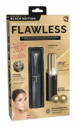 FLAWLESS - Ansiktsepilator - Uppladdningsbart USB - 2 utbyteshuvuden - eliminerar försiktigt fluff på ett ögonblick - Svart