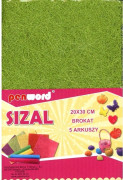 Polsirhurt Sisal i ark glittergrön 20x30