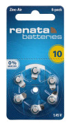 Renata Knappcell ZA 10 1.4 V 6 st 105 mAh Zink-luft Hearing Aid PR70