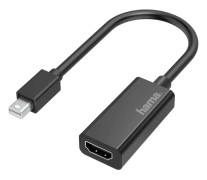 Hama - Videokort - Mini DisplayPort kontakt till HDMI hona - svart - stöd för 4K