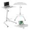 Desk Maclean standing table for working table, height adjustment, gas spring, white, max height 120cm, MC-849